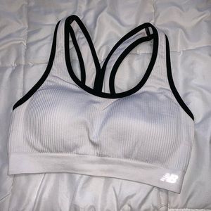 White and black sports bra